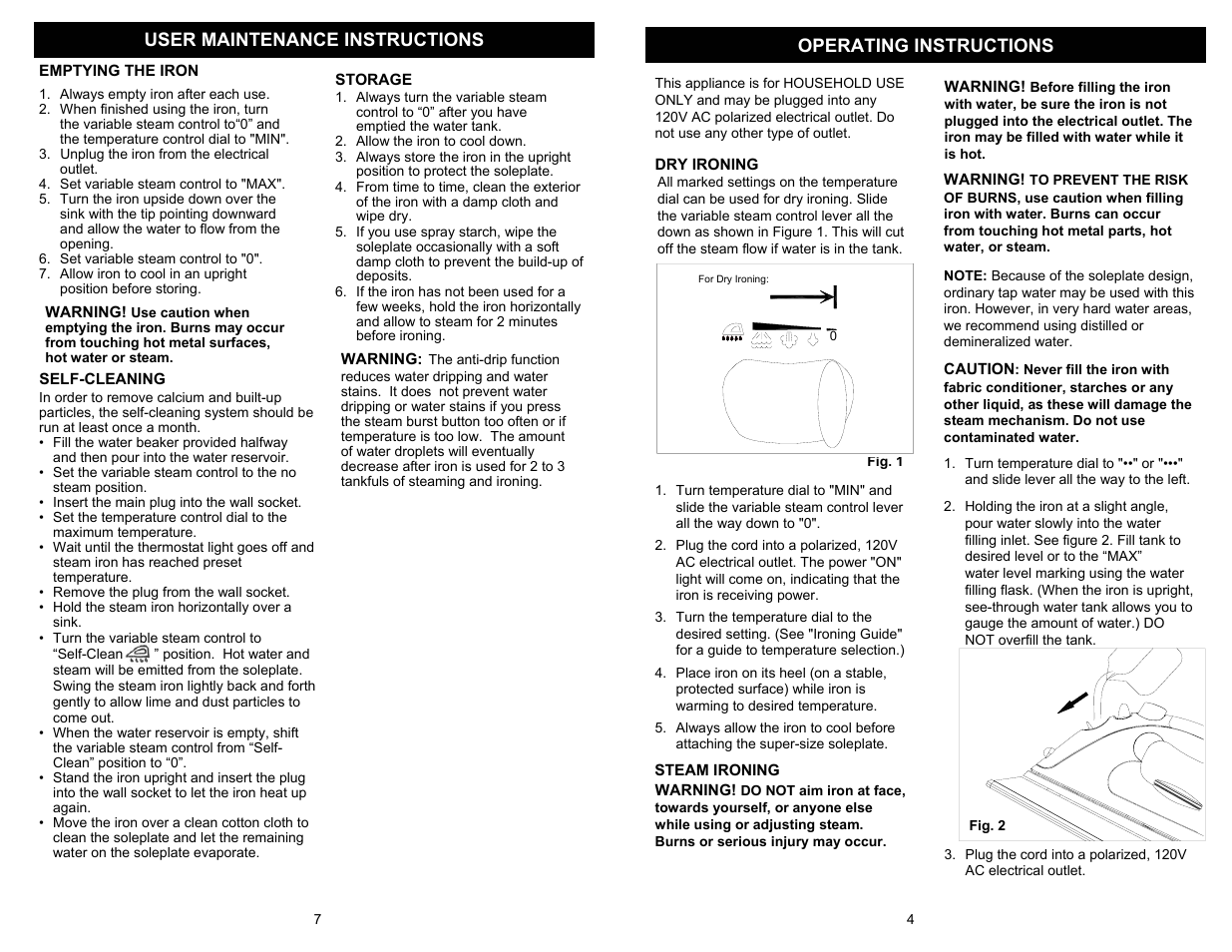 Euro-Pro GI485XH User Manual | Page 5 / 6