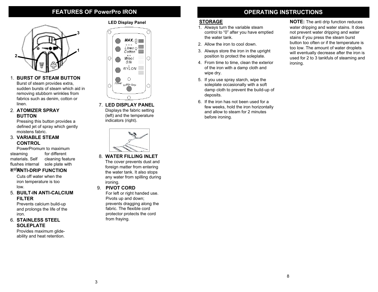 Euro-Pro POWERPRO GI468H User Manual | Page 4 / 6