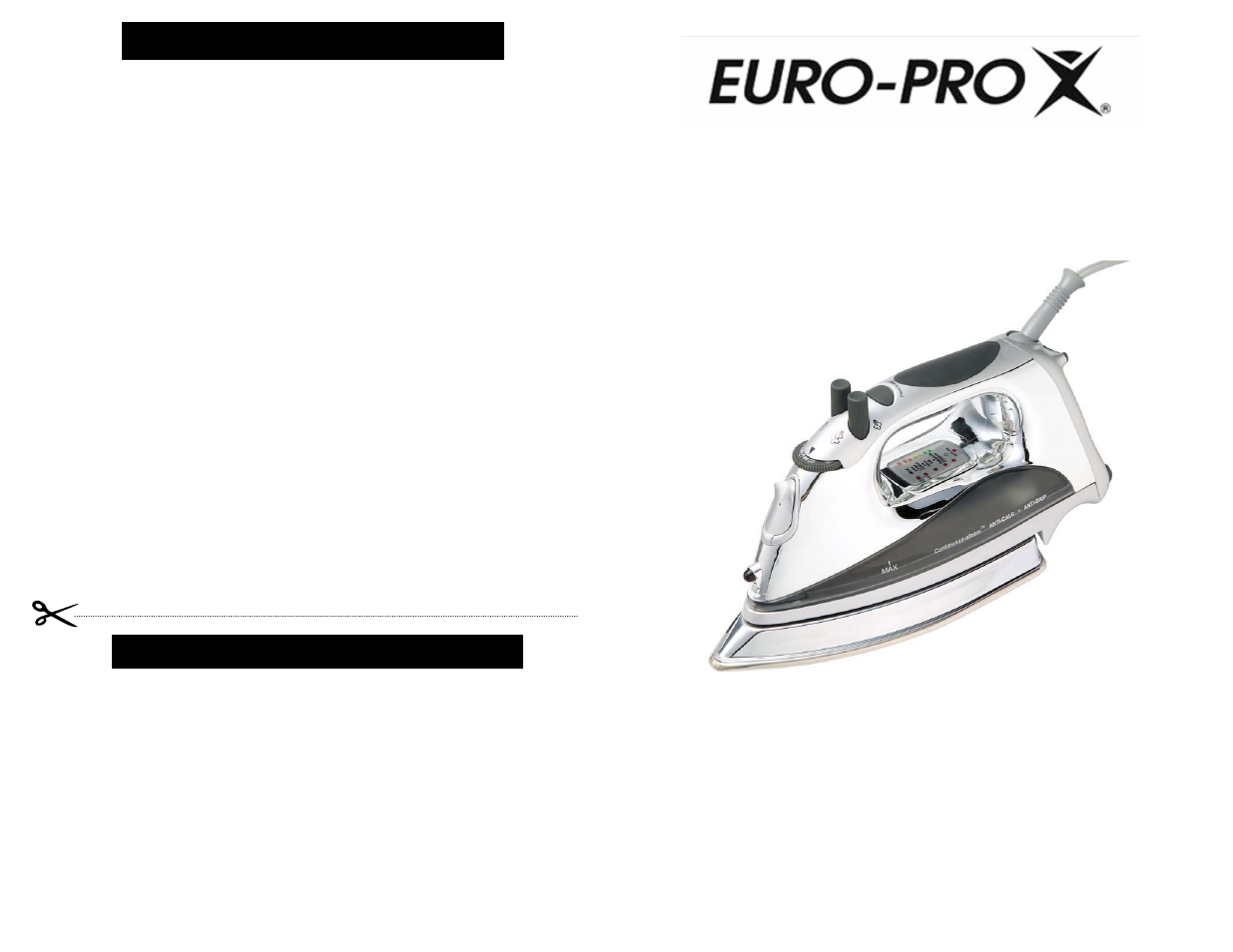 Euro-Pro GI490XH User Manual | 6 pages