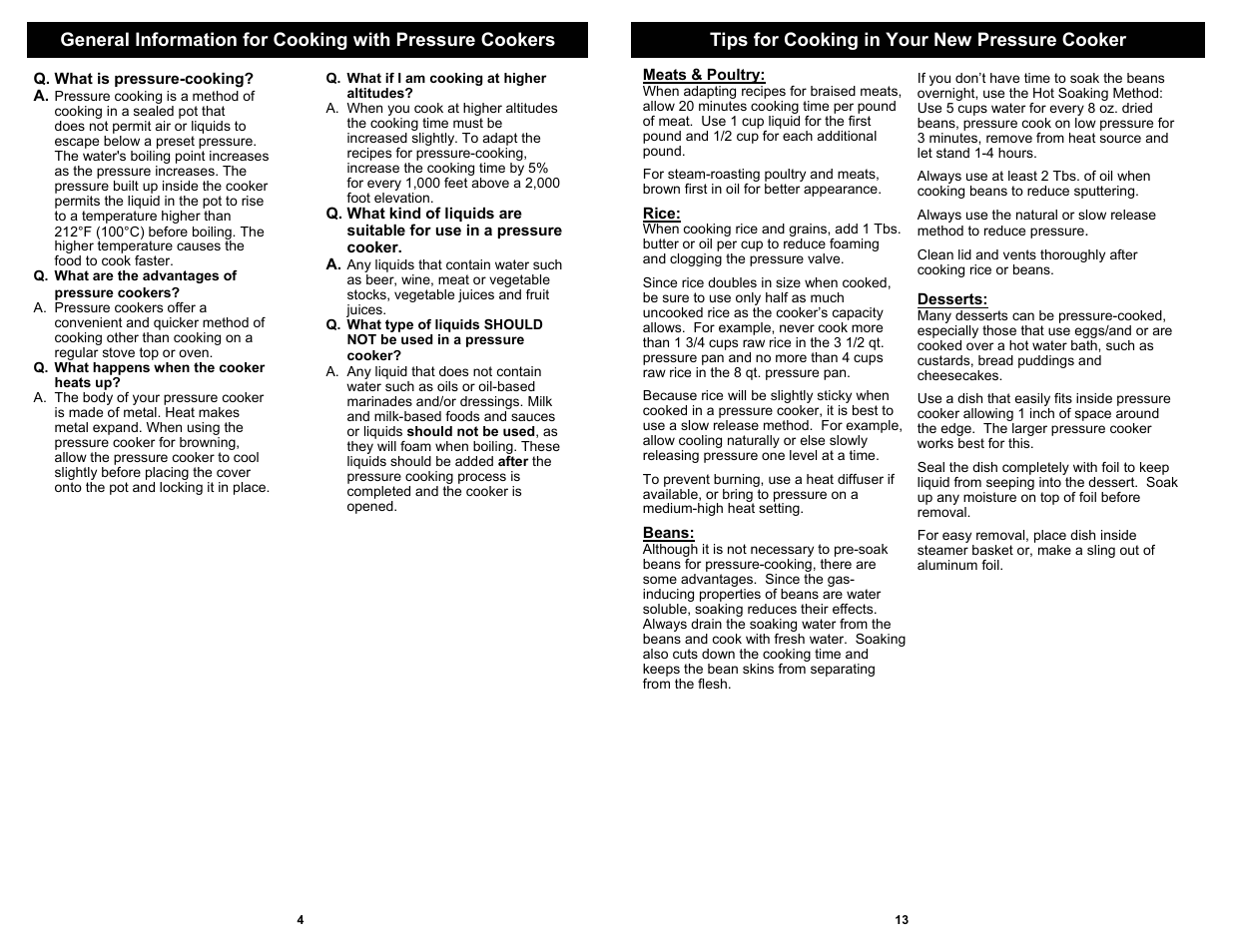 Euro-Pro ELECTRONIC PRESSURE COOKER PC107H User Manual | Page 6 / 10