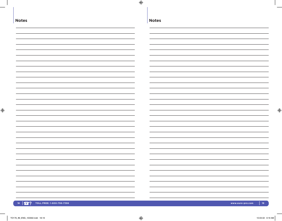 Euro-Pro TO176 User Manual | Page 10 / 11
