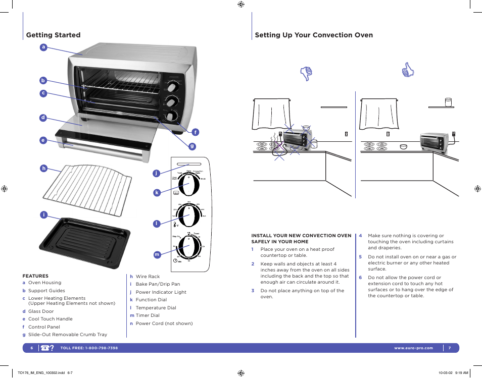 Euro-Pro TO176 User Manual | Page 4 / 11