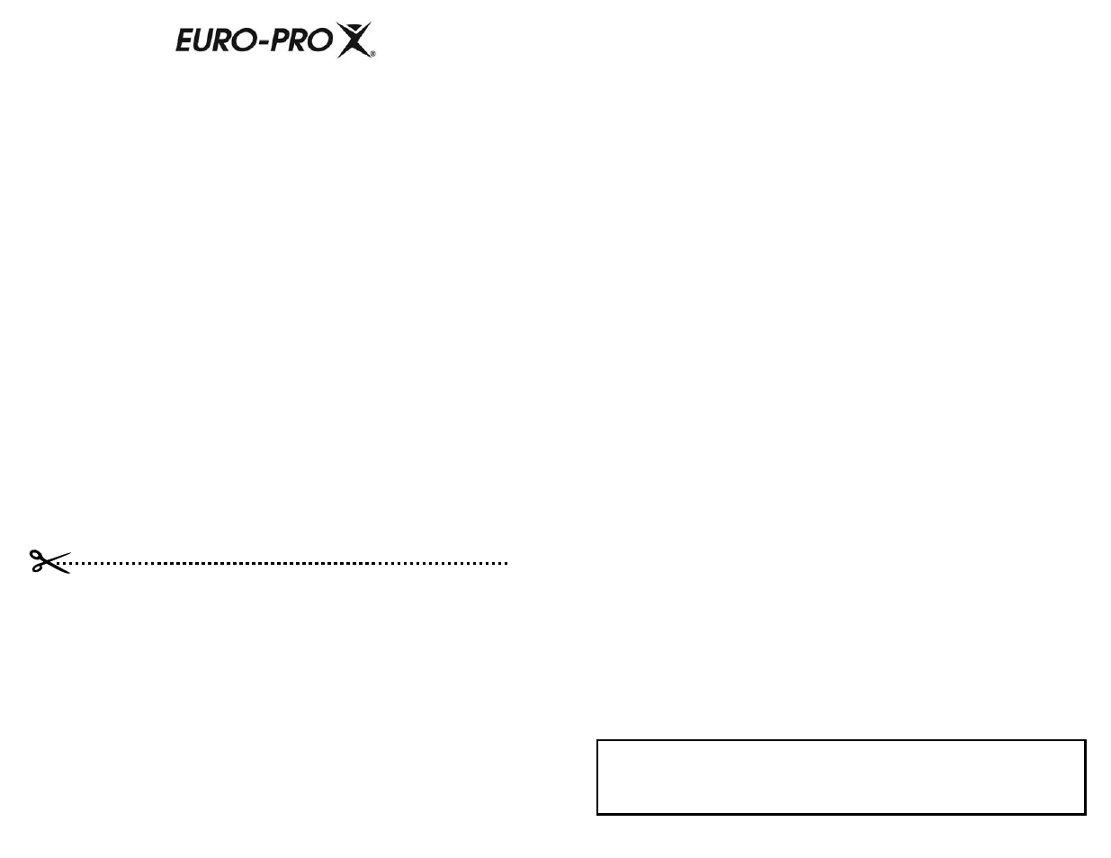 Conservez ce mode d’emploi, Product registration card, Consignes de sécurité importantes | Pour usage domestique seulement | Euro-Pro TO31 User Manual | Page 14 / 20