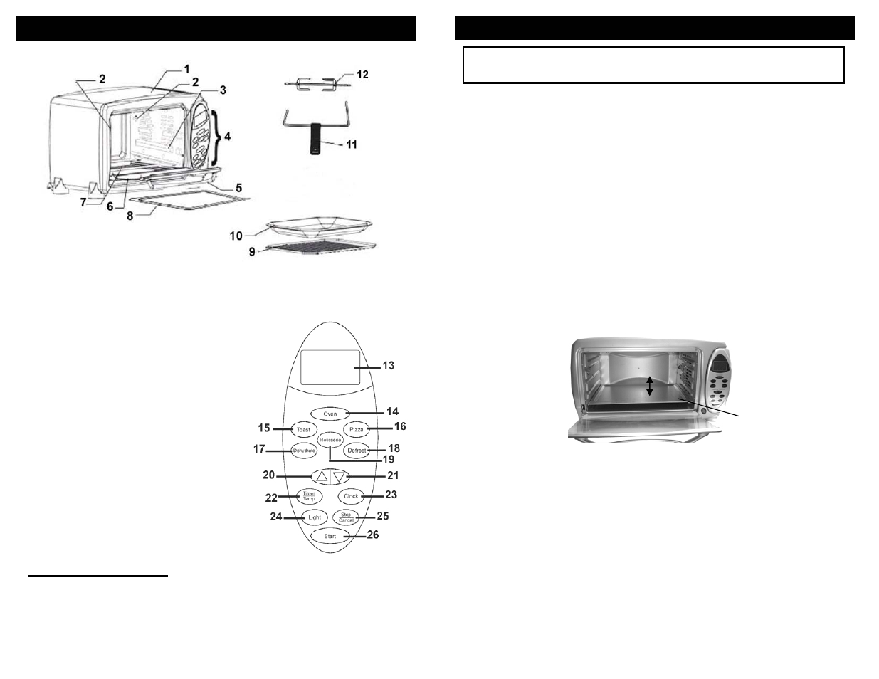 Cuidado y limpieza, Partes de su horno tostador | Euro-Pro TO31 User Manual | Page 16 / 20