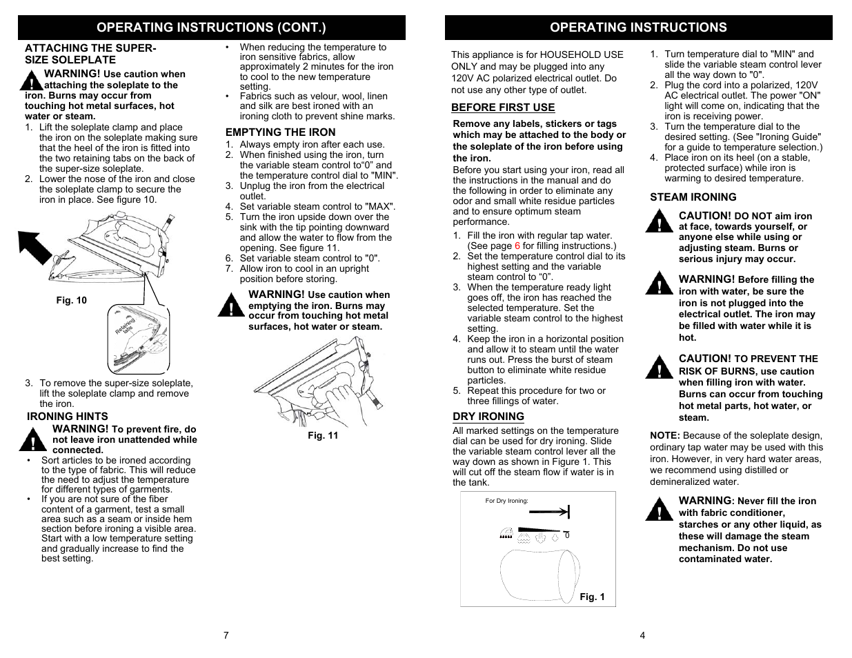 Euro-Pro GI492H User Manual | Page 5 / 6