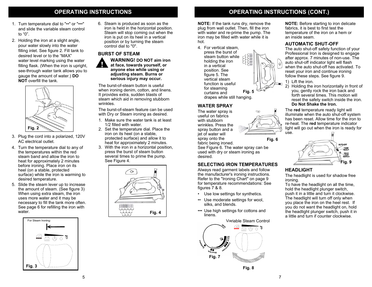 Euro-Pro GI492H User Manual | Page 6 / 6