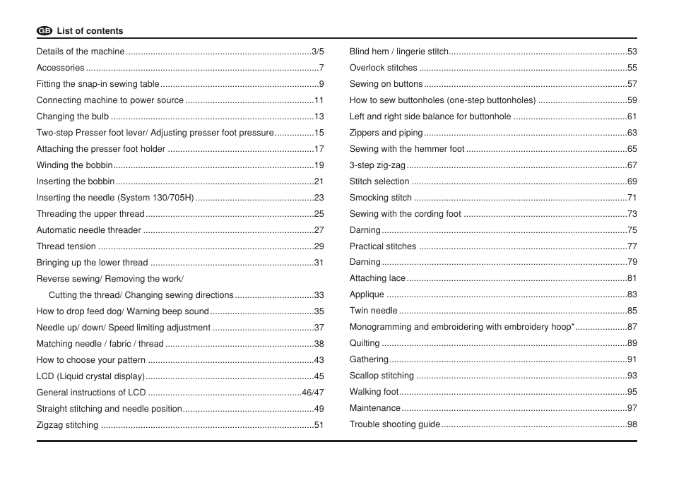 Euro-Pro 6130A LCD User Manual | Page 6 / 108