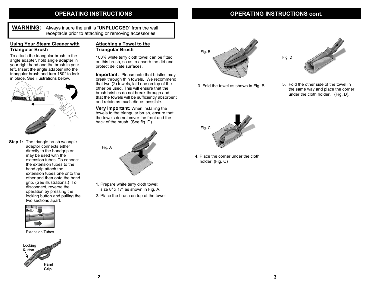 Euro-Pro XSC410 User Manual | Page 2 / 2