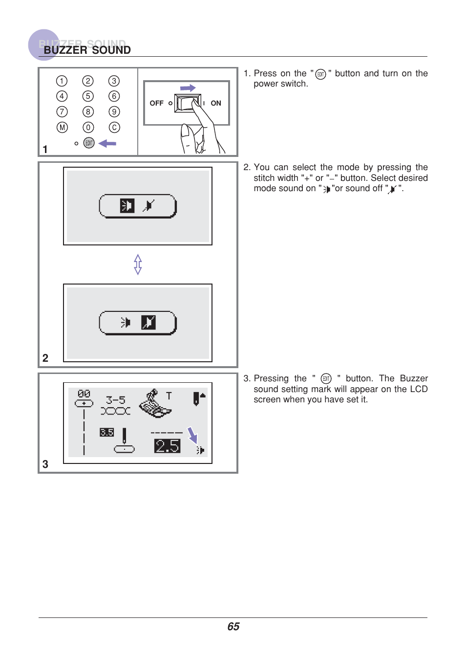 Buzzer sound | Euro-Pro 9110 User Manual | Page 70 / 79