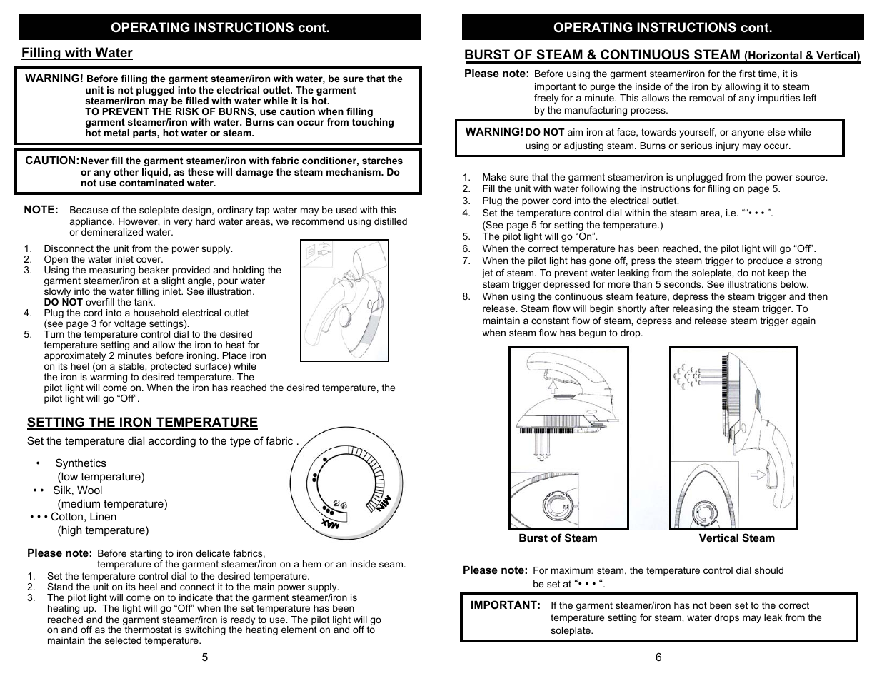 Euro-Pro GI460 W User Manual | Page 6 / 6