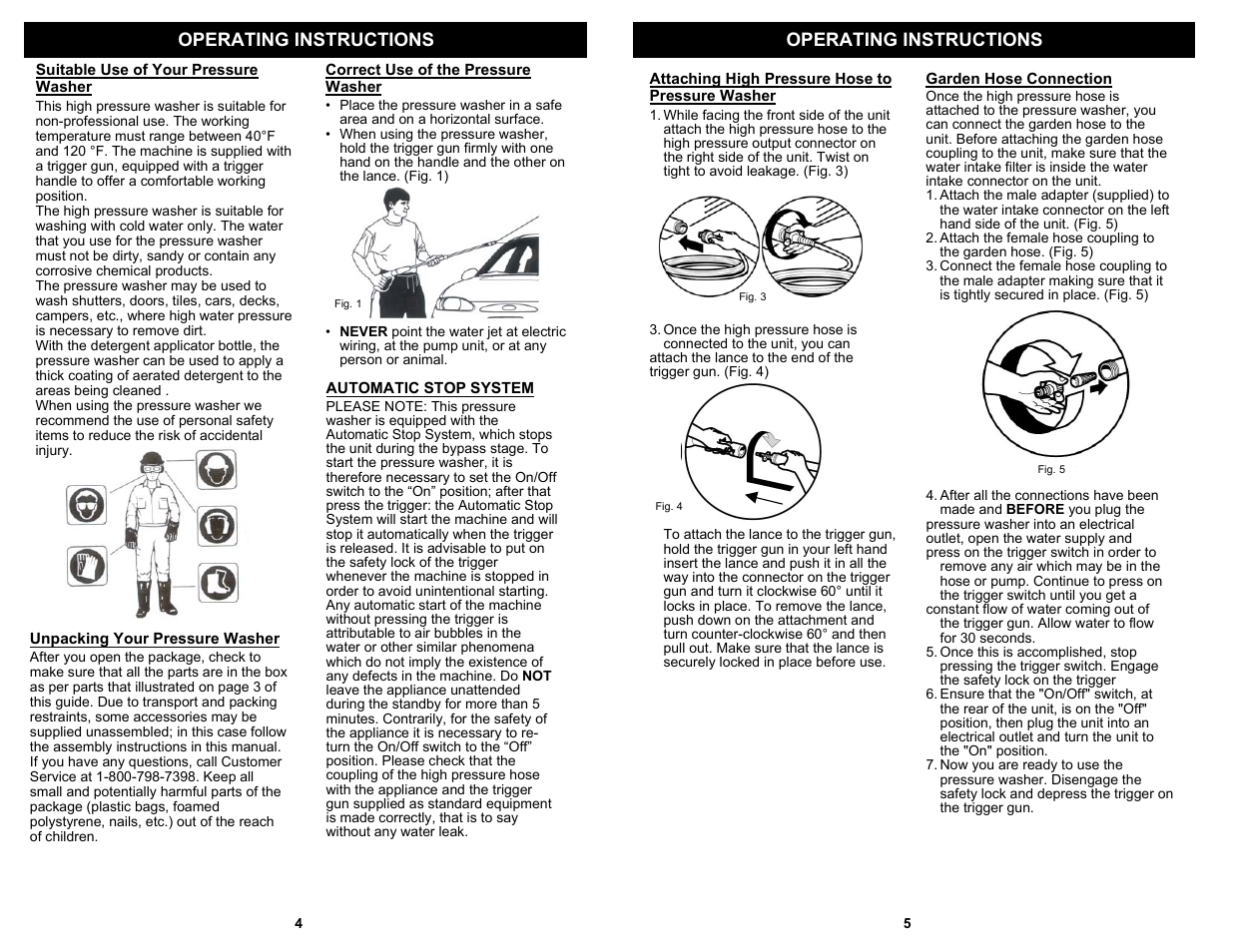 Operating instructions | Euro-Pro VPW38HB User Manual | Page 6 / 6