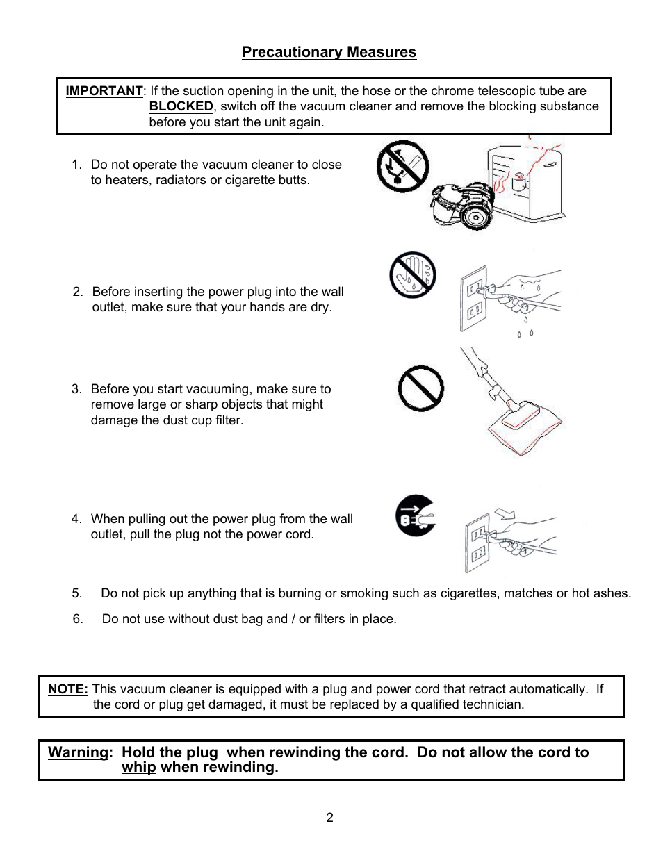 Euro-Pro CYCLONIC CANISTER EP239 User Manual | Page 4 / 10