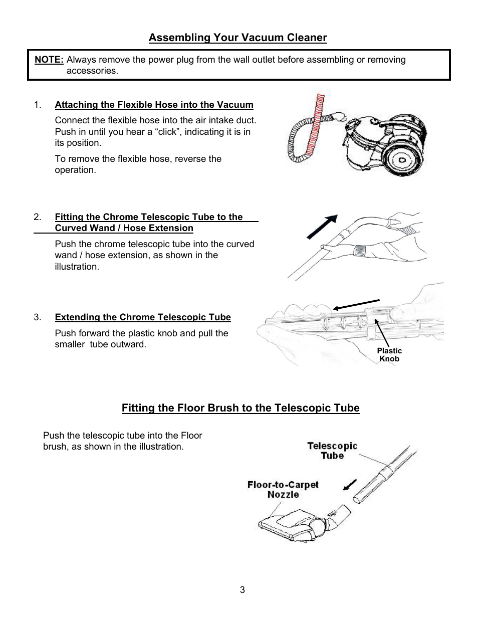 Euro-Pro CYCLONIC CANISTER EP239 User Manual | Page 5 / 10