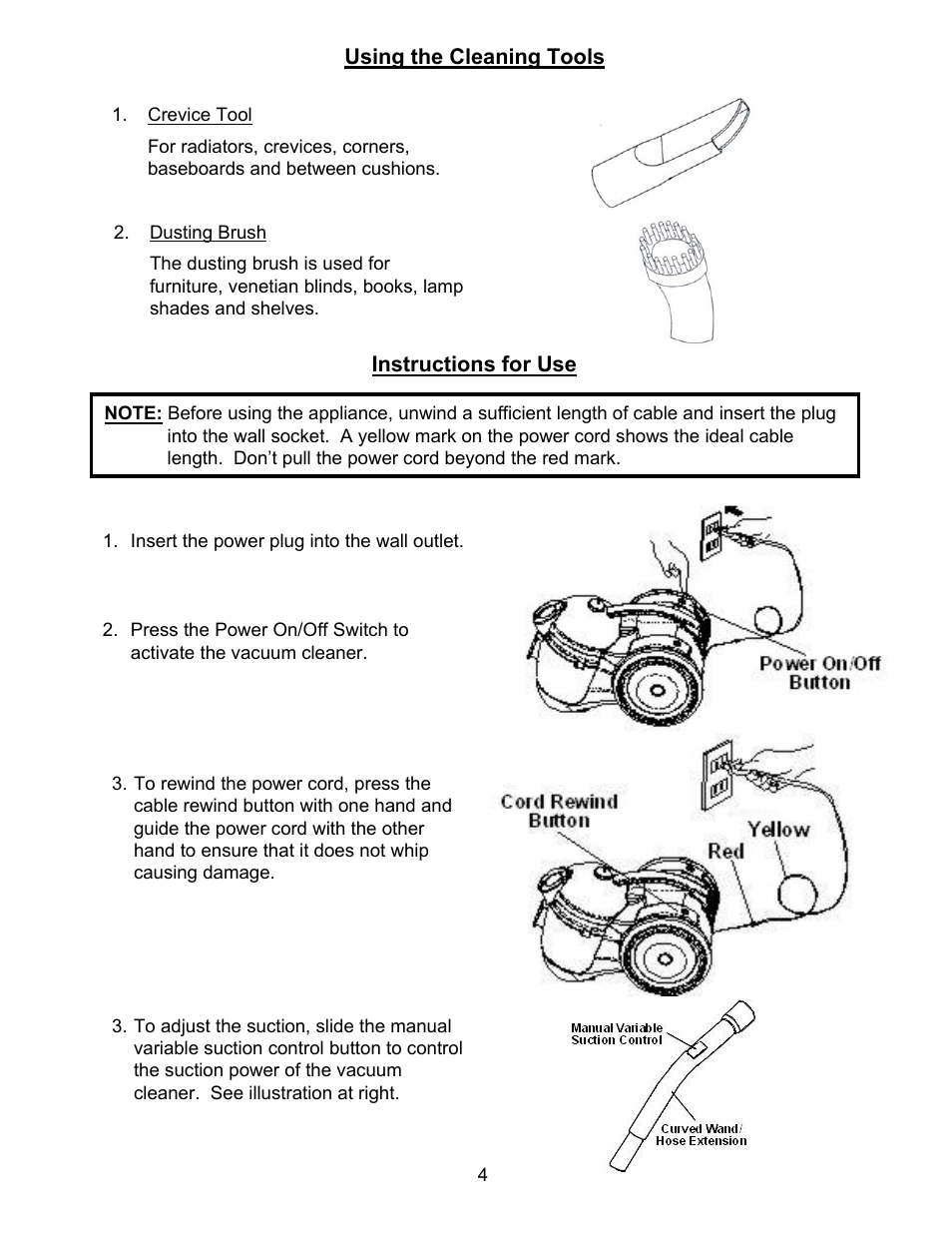 Euro-Pro CYCLONIC CANISTER EP239 User Manual | Page 6 / 10