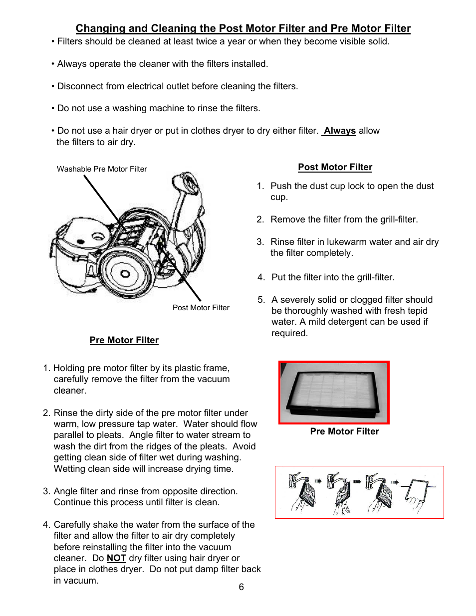 Euro-Pro CYCLONIC CANISTER EP239 User Manual | Page 8 / 10