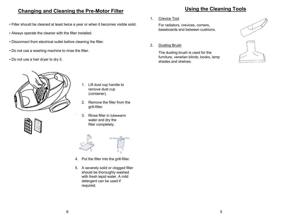 Euro-Pro EP720 User Manual | Page 7 / 8