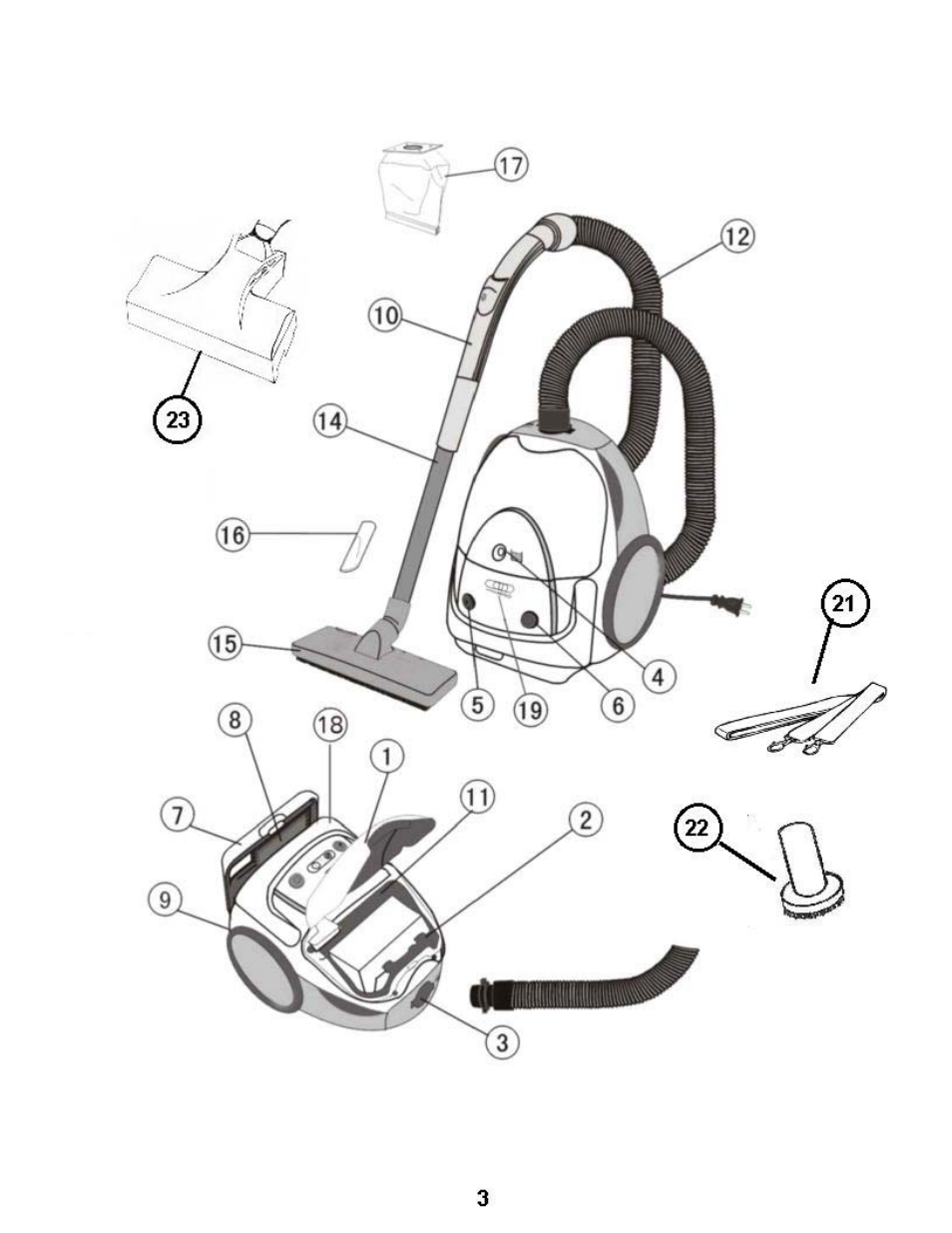 Euro-Pro TRUE HEPA SHARK PLUS EP238 User Manual | Page 4 / 10