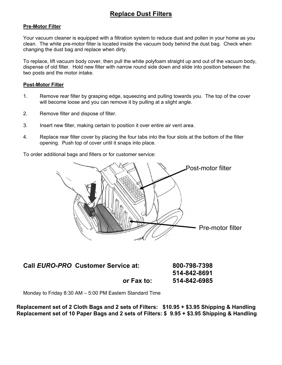 Euro-Pro EP055 User Manual | Page 11 / 13