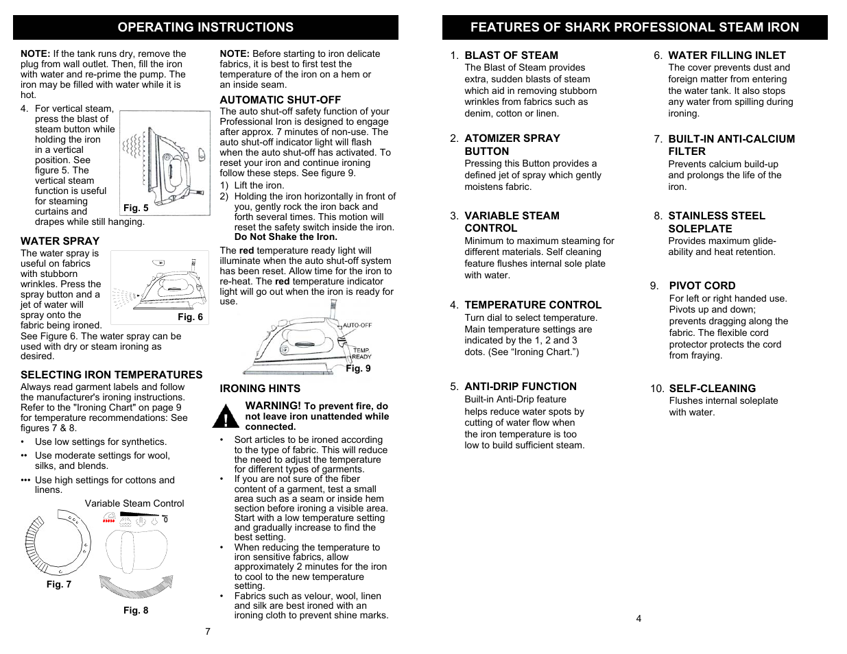 Euro-Pro SHARK PROFESSIONAL EP480CS User Manual | Page 5 / 6