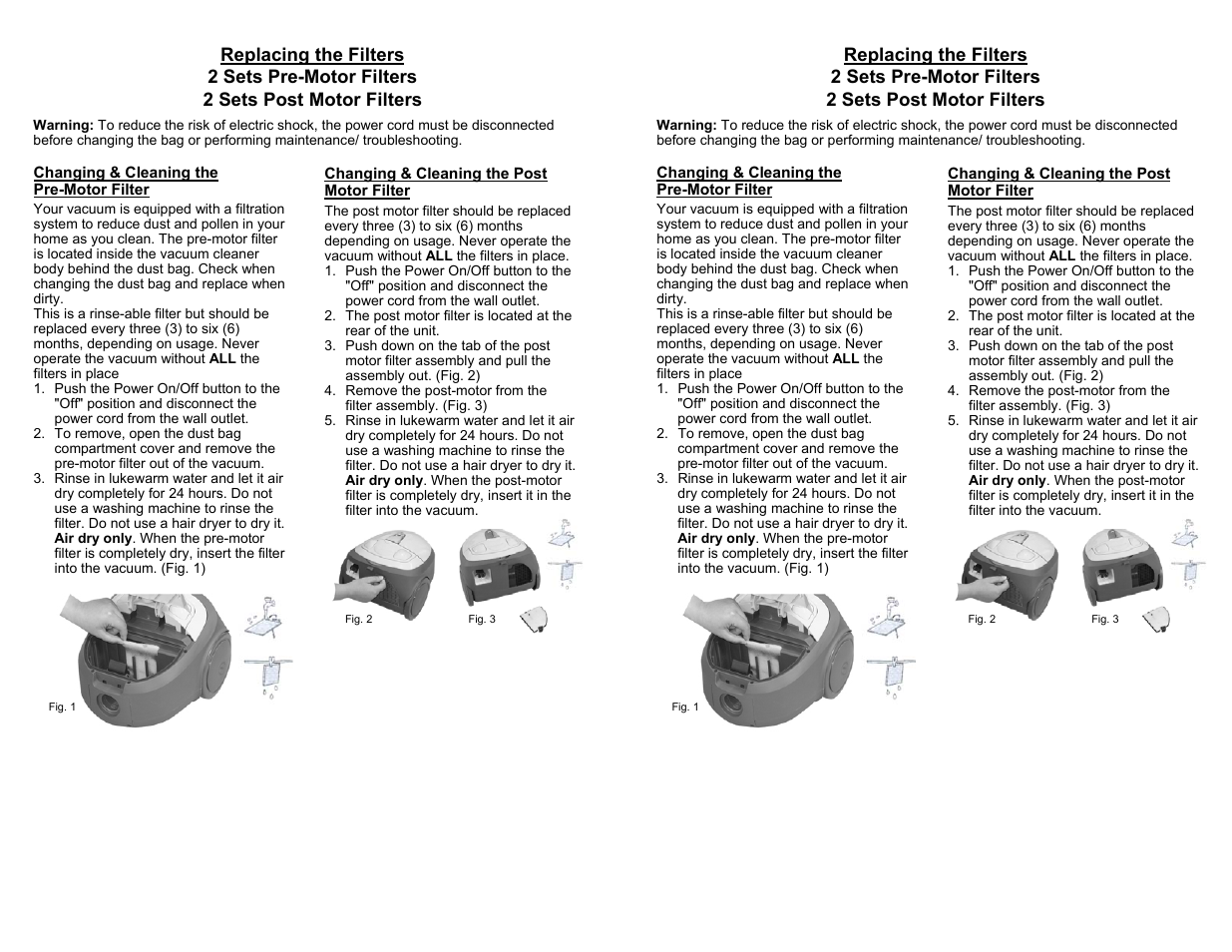 Euro-Pro XDB520H User Manual | Page 2 / 2