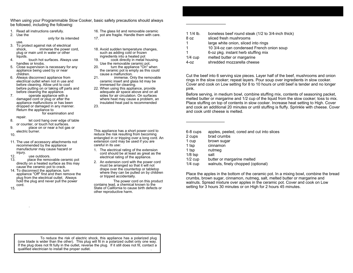 Save these instructions, Important safety instructions, For household use only | Cooking recipes | Euro-Pro KC272CF User Manual | Page 2 / 8