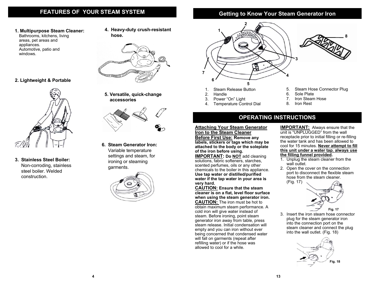 Operating instructions | Euro-Pro EP924H User Manual | Page 6 / 10