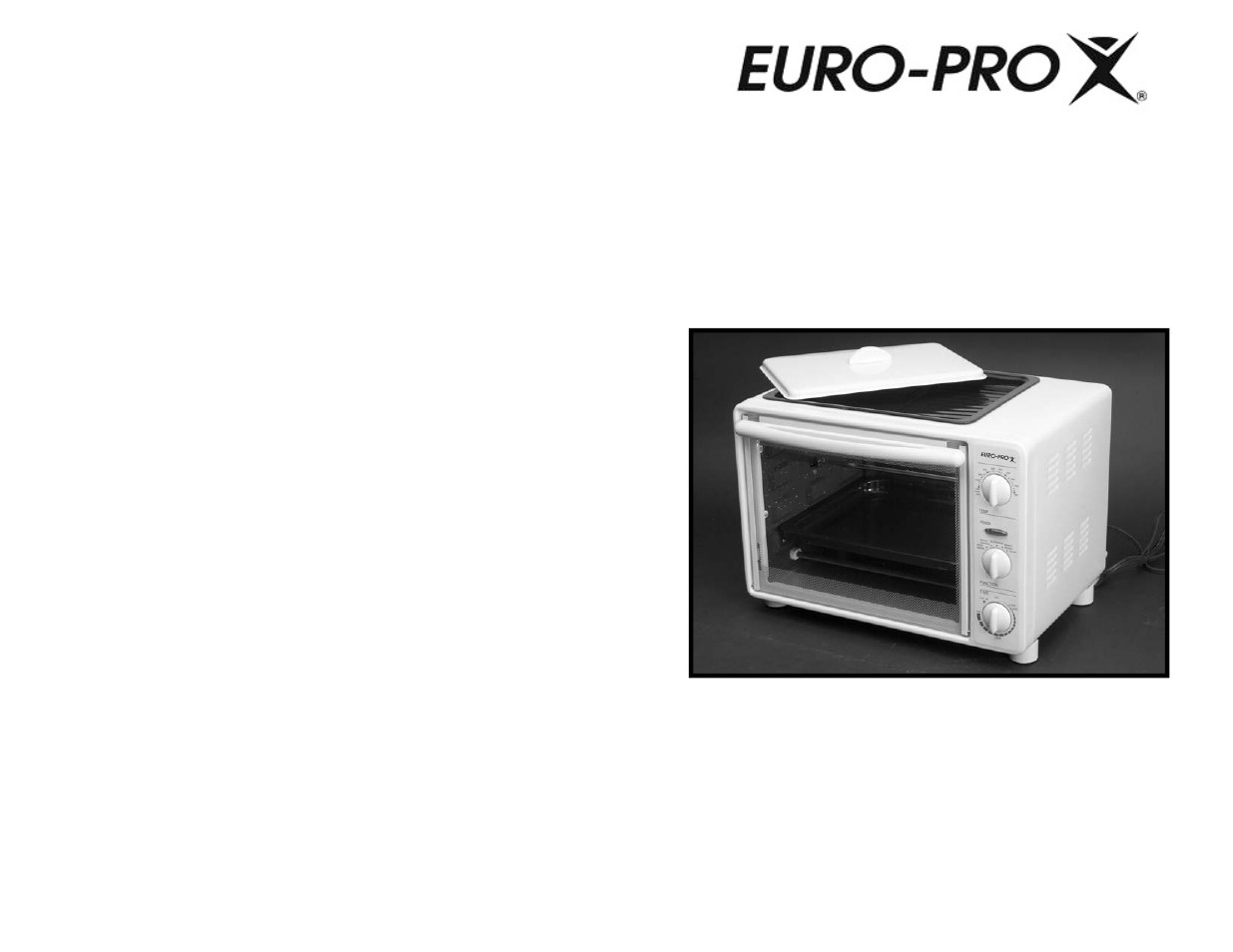 Euro-Pro TO280 User Manual | 8 pages