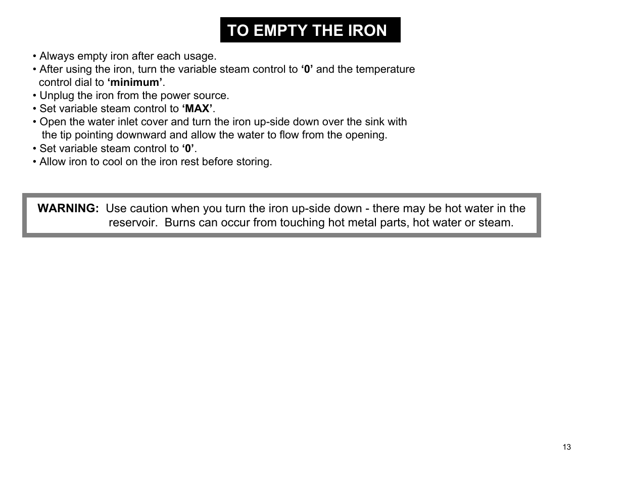 Euro-Pro EP484 User Manual | Page 13 / 19