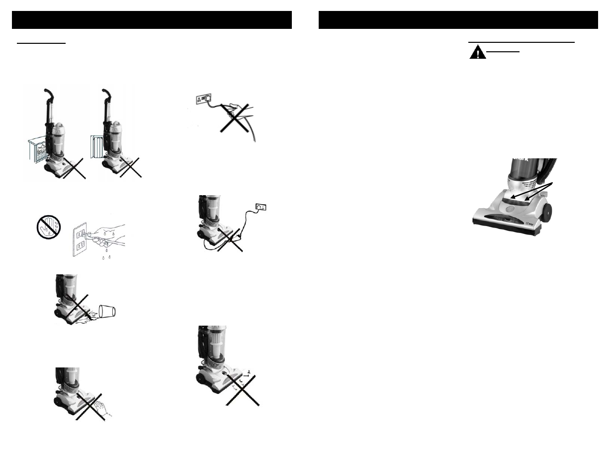 Operating instructions, Mesures de précaution | Euro-Pro SHARK V1310PT User Manual | Page 11 / 20