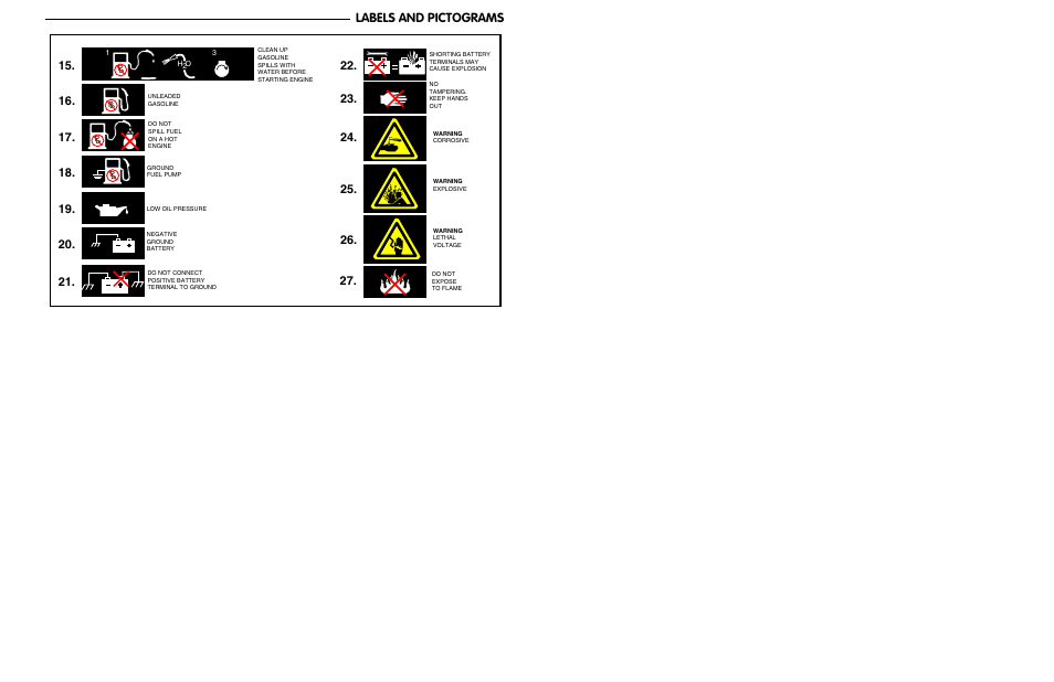 Labels and pictograms | E-Z-GO ST 480 User Manual | Page 61 / 66