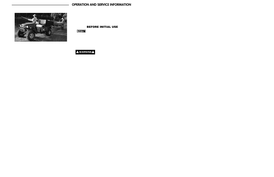 Copy of text.pdf, Operation and service information, Before initial use | E-Z-GO ST 480 User Manual | Page 9 / 66
