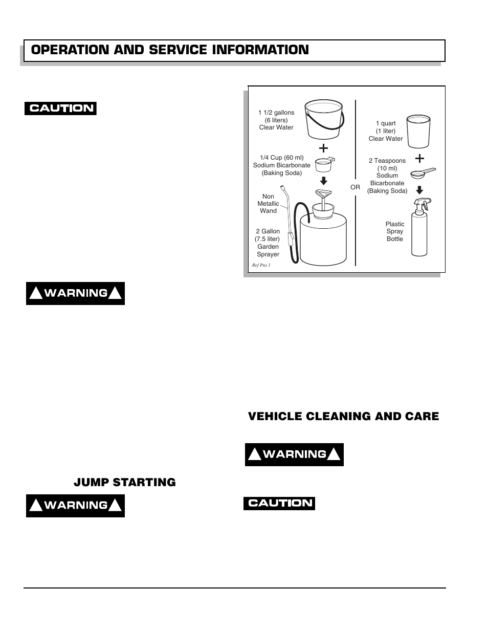 Battery cleaning, Fig. 32 cleaning battery, Jump starting | Vehicle cleaning and care, Cleaning, Operation and service information | E-Z-GO 602080 User Manual | Page 38 / 64