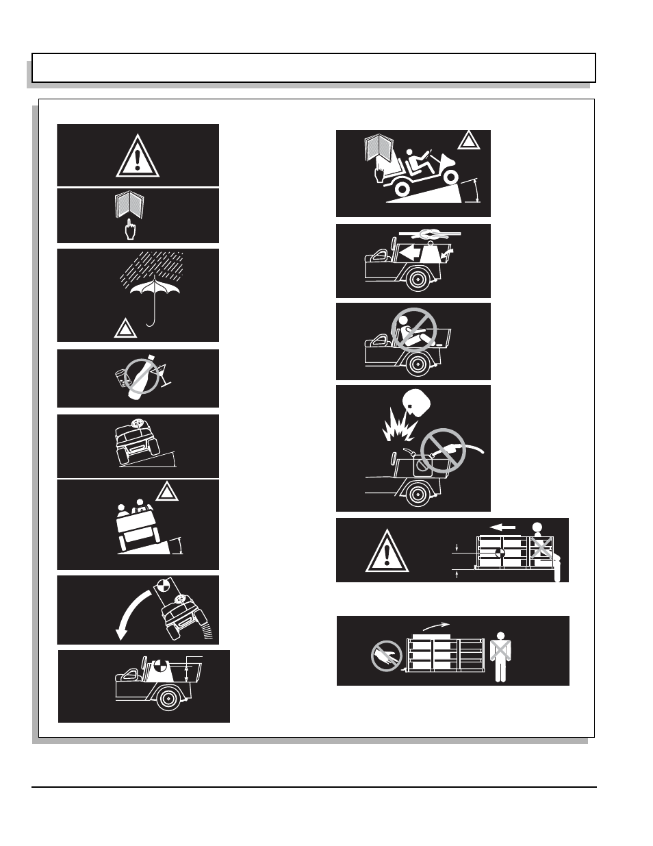Fig. 46 pictogram definitions, Labels and pictograms, Owner’s manual and service guide | E-Z-GO 602080 User Manual | Page 58 / 64
