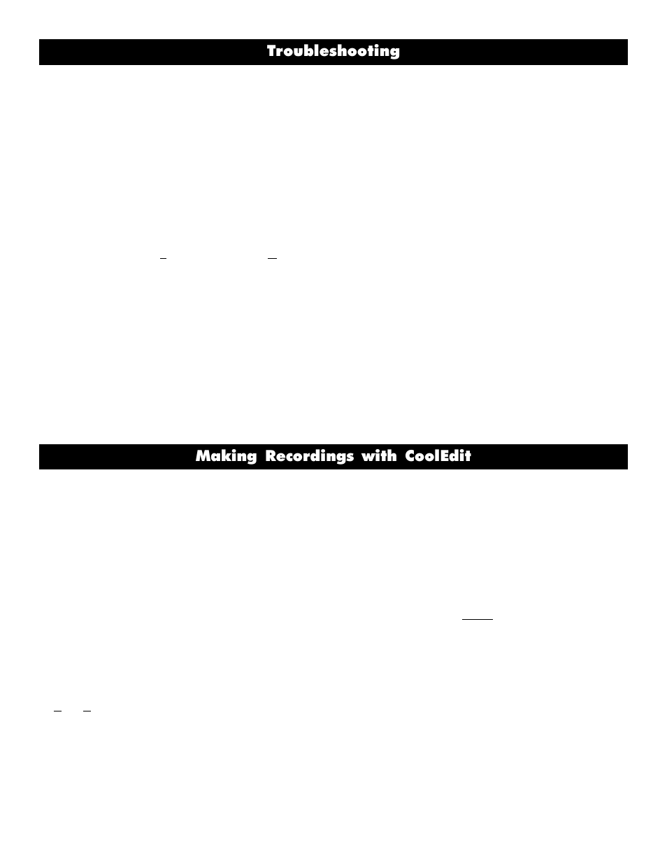 Making recordings with cooledit troubleshooting | Elk 129 User Manual | Page 9 / 9