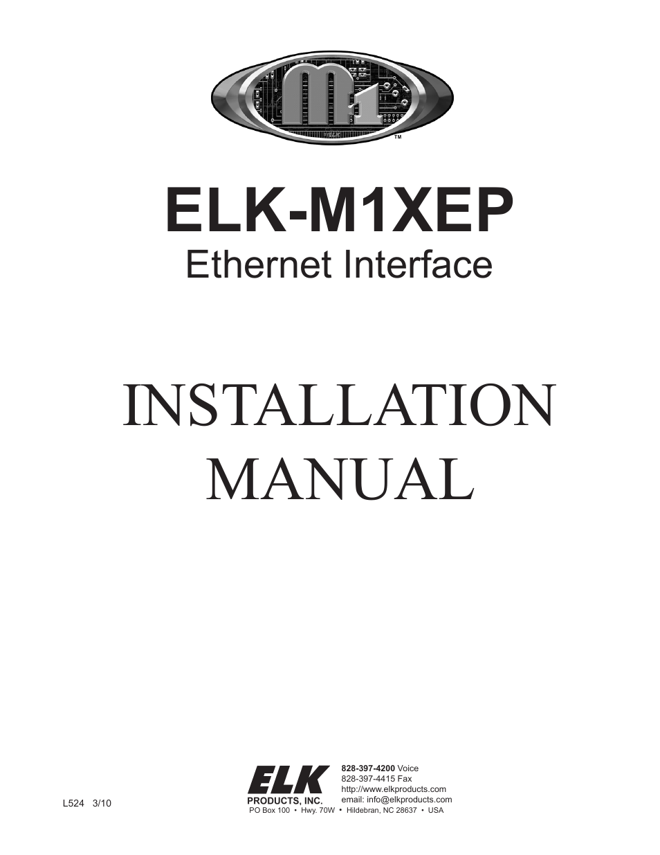 Elk M1XEP User Manual | 26 pages