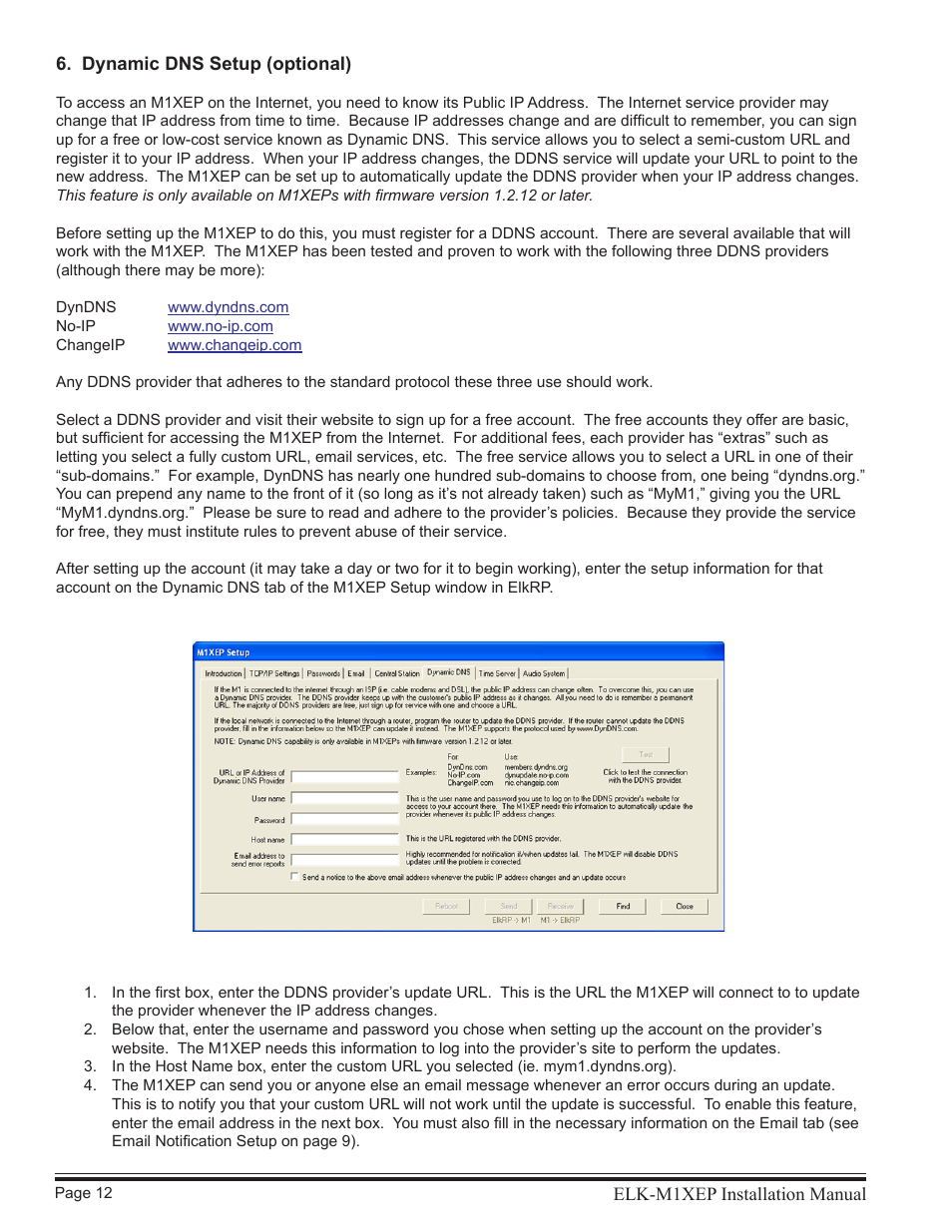 Elk M1XEP User Manual | Page 12 / 26