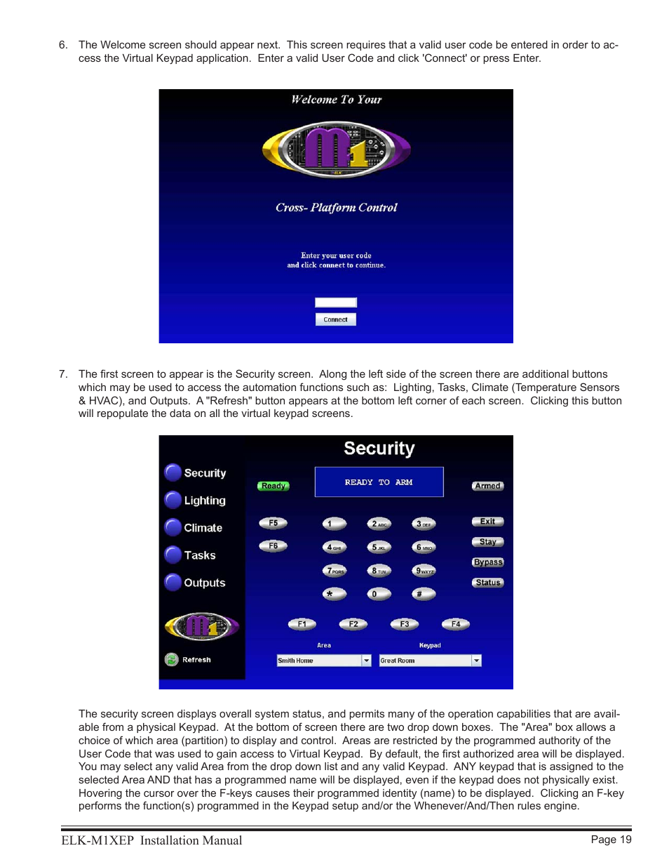Elk M1XEP User Manual | Page 19 / 26