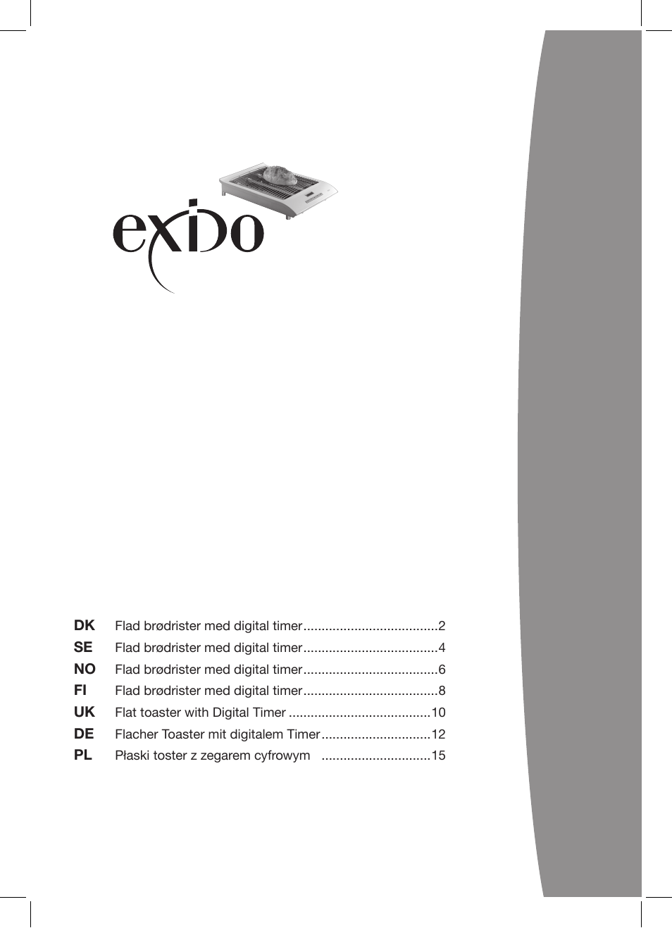 Exido Toaster User Manual | 17 pages