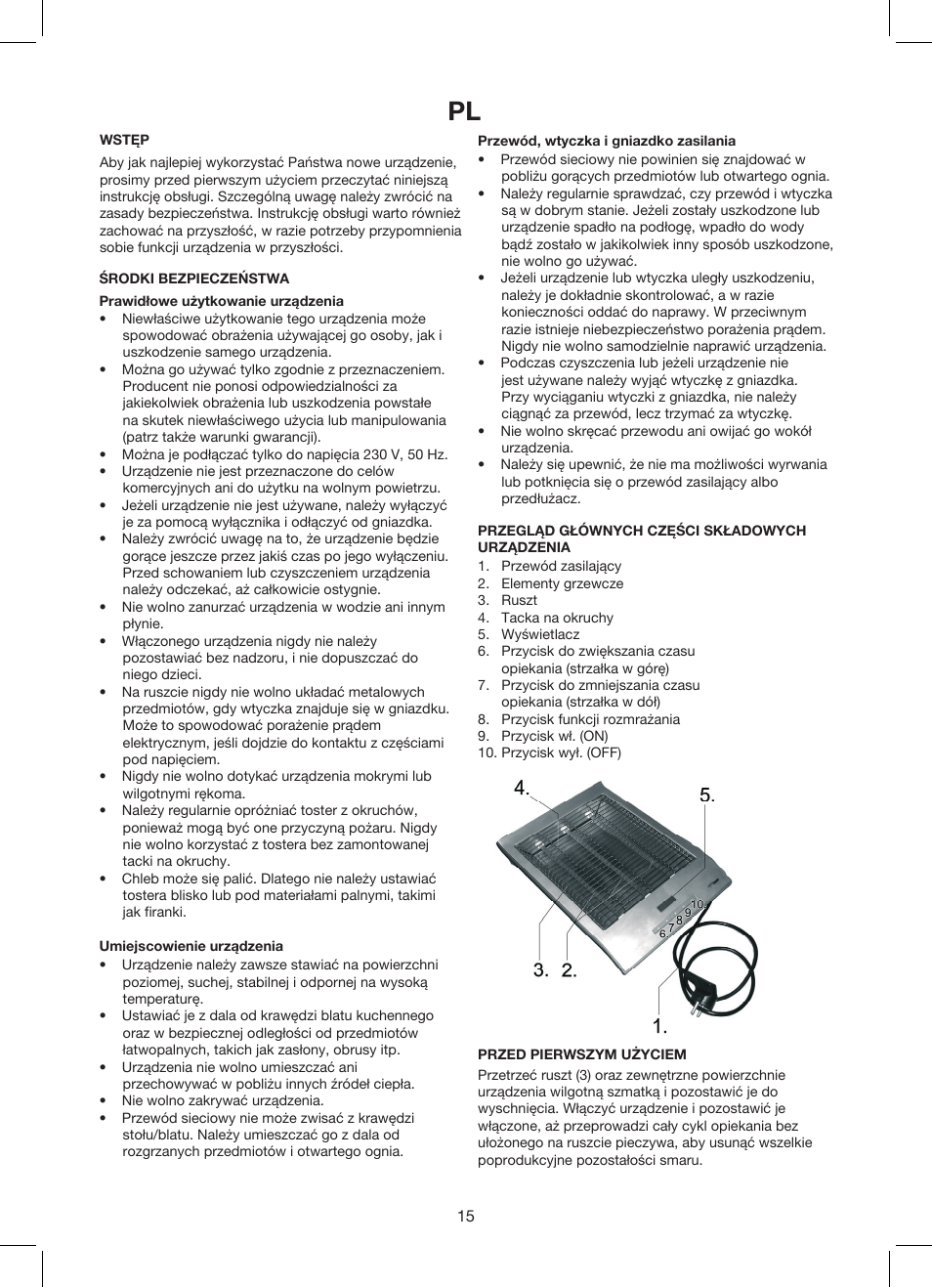 Exido Toaster User Manual | Page 15 / 17