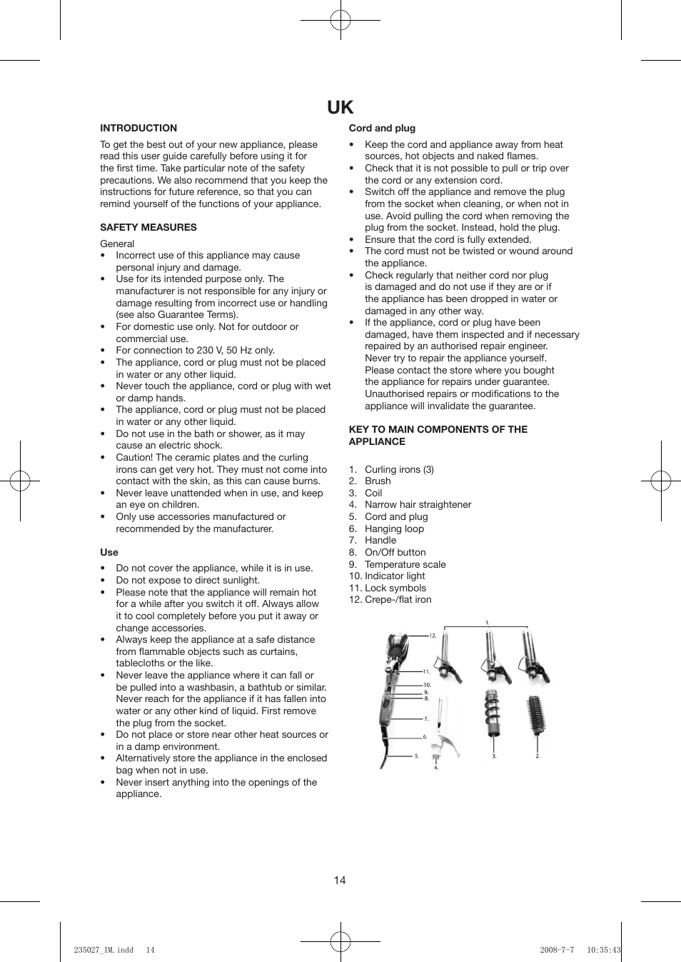 Exido Hair Styling Set 235-027 User Manual | Page 14 / 24