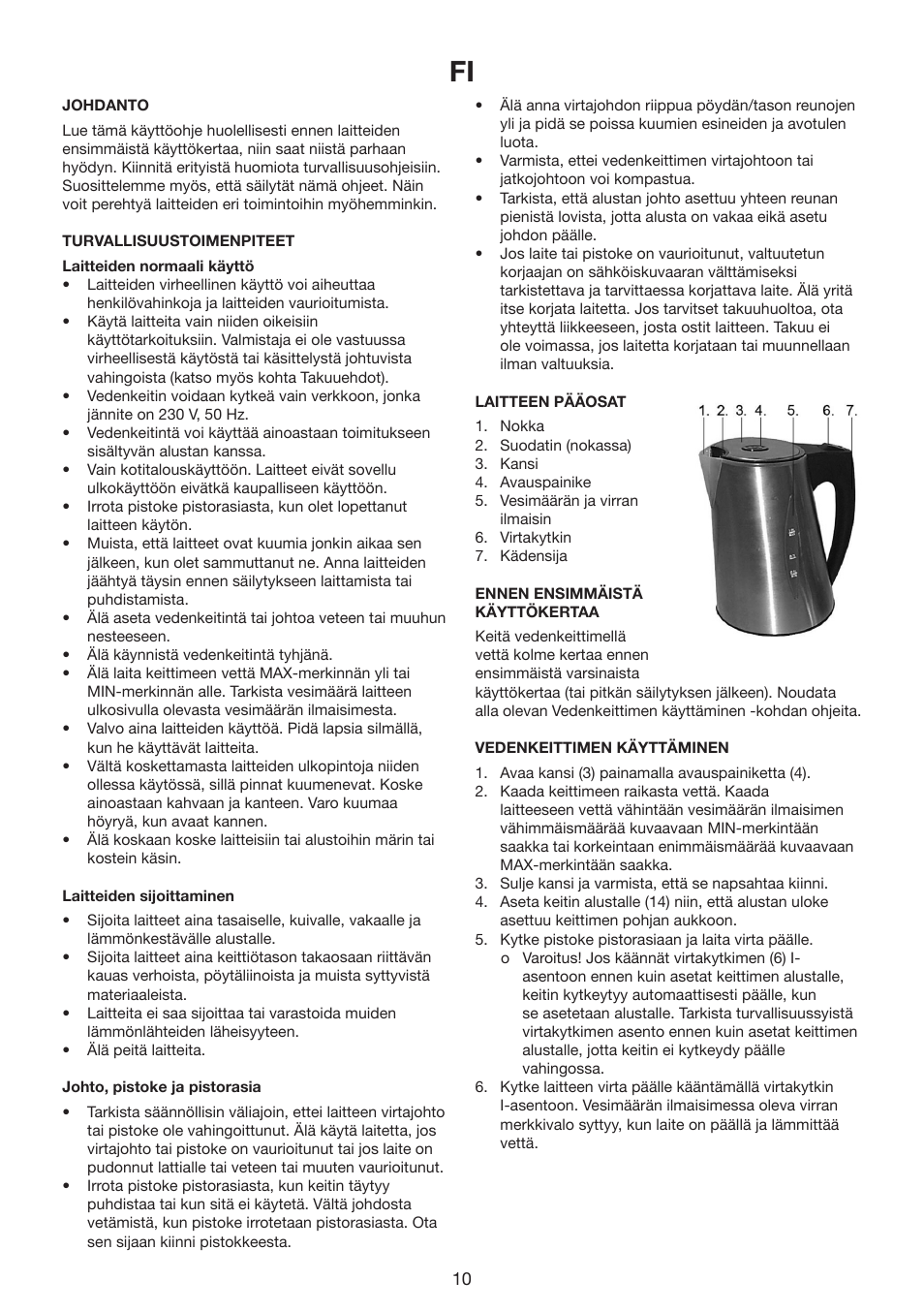 Exido Cord Free Electrical Kettle 245-065 User Manual | Page 10 / 22