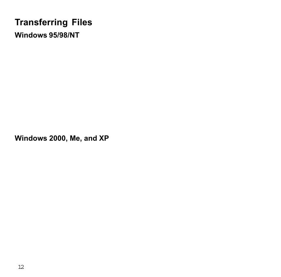 Transferring files | Sybase XTNDAccessTM User Manual | Page 12 / 20