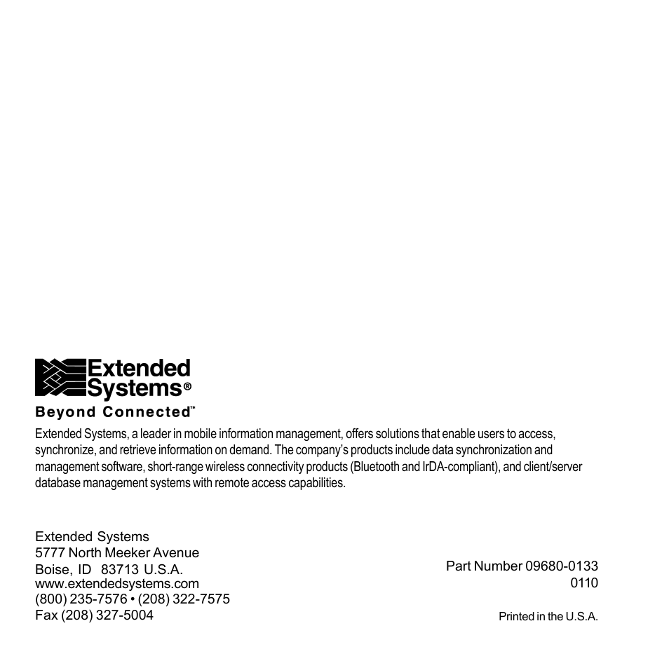 Sybase XTNDAccessTM User Manual | Page 20 / 20