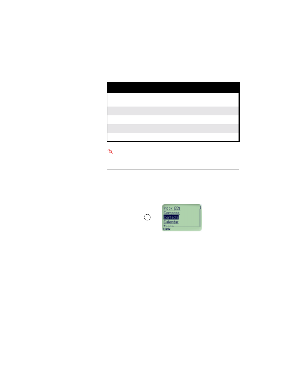Choosing menu items, Choosing menu items on a mobile phone (nokia) | Sybase OneBridge 4.1 User Manual | Page 24 / 96