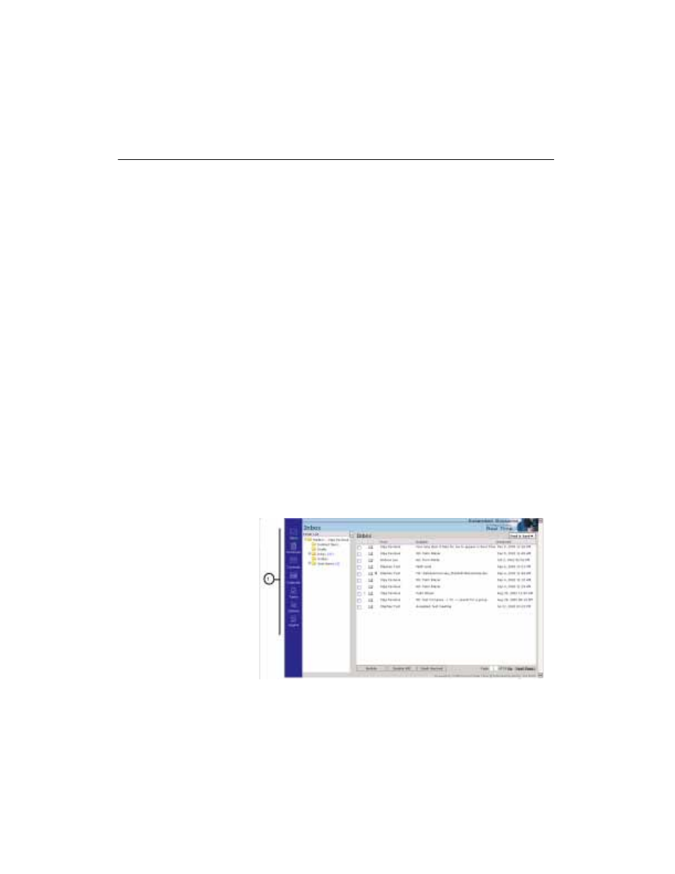 Web browser functions, Navigating realtime, Navigating real time | Navigating real time in a web browser | Sybase OneBridge 4.1 User Manual | Page 36 / 96