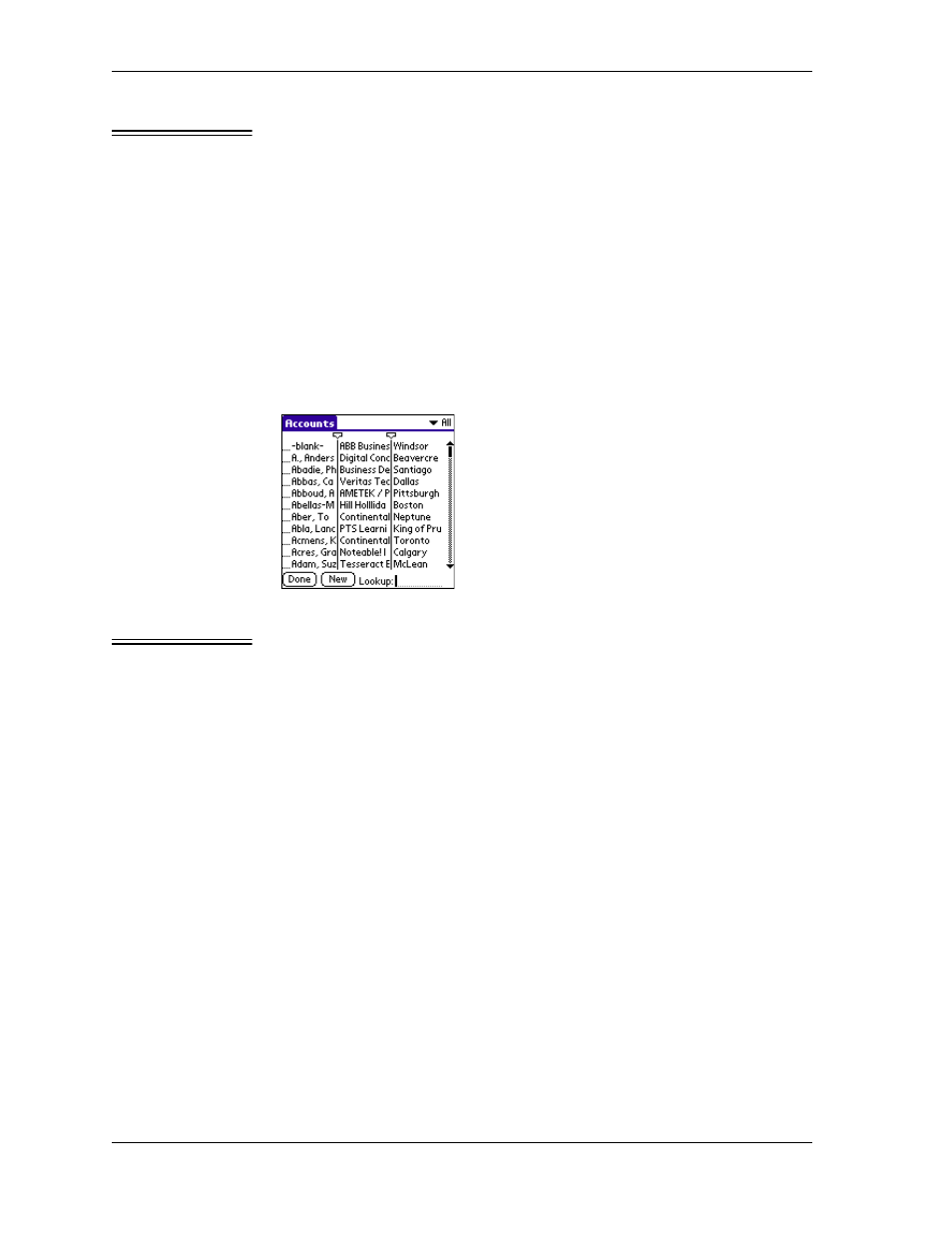 Navigating custom databases in list view, Figure 9-4 sample database in pylon pro list view | Sybase Desktop User Manual | Page 164 / 226