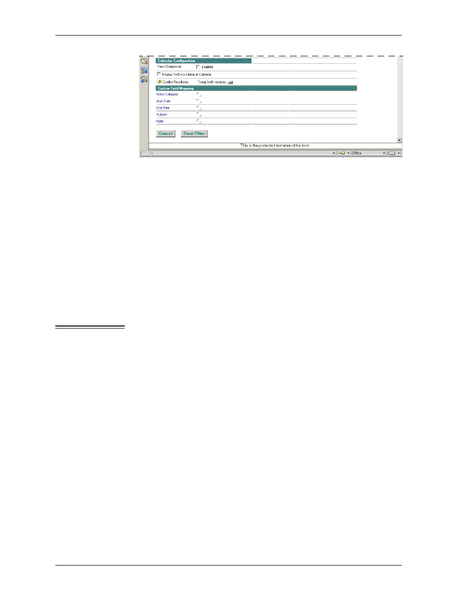 Figure 5-5 calendar-specific filter settings | Sybase Desktop User Manual | Page 84 / 226