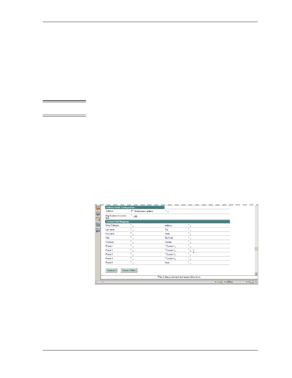 Figure 5-6 address book-specific filter settings | Sybase Desktop User Manual | Page 85 / 226