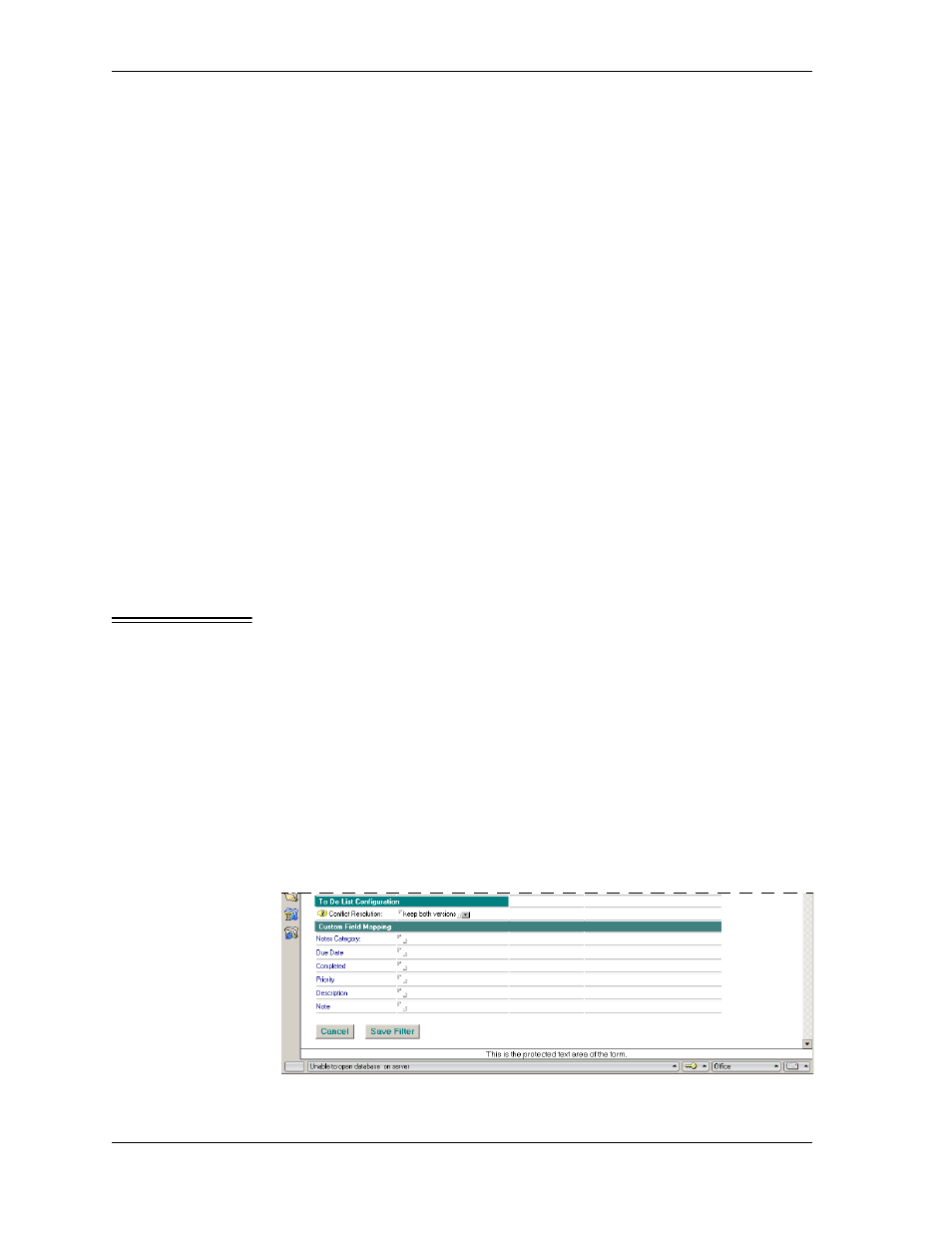 Figure 5-7 to do list-specific filter settings | Sybase Desktop User Manual | Page 86 / 226