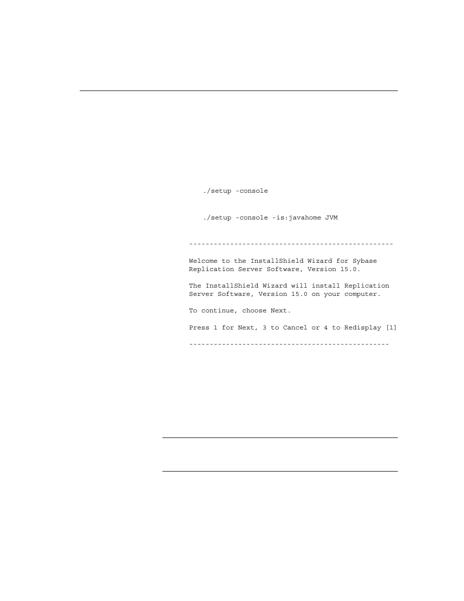 Installing in command line mode | Sybase 15 User Manual | Page 45 / 74